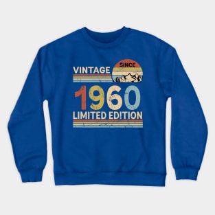 Vintage Since 1960 Limited Edition 63rd Birthday Gift Vintage Men's Crewneck Sweatshirt